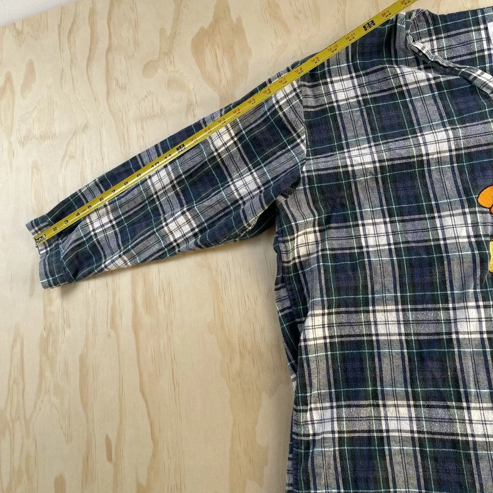 Vintage Disney Store Tigger Sleepshirt Womens One Size Plaid Flannel Sleepwear - Picture 7 of 8